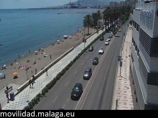 Archiv Foto Webcam Paseo Maritimo in Malaga