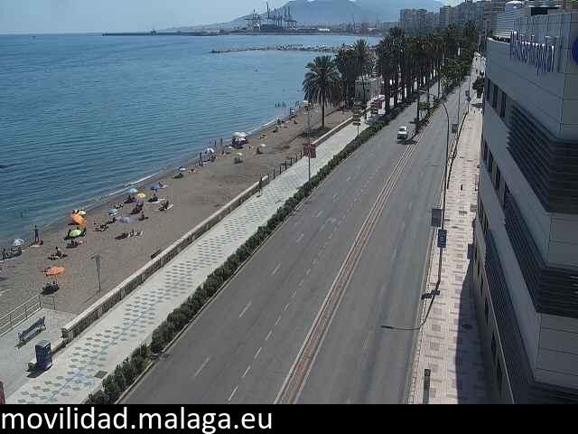 Archiv Foto Webcam Paseo Maritimo in Malaga