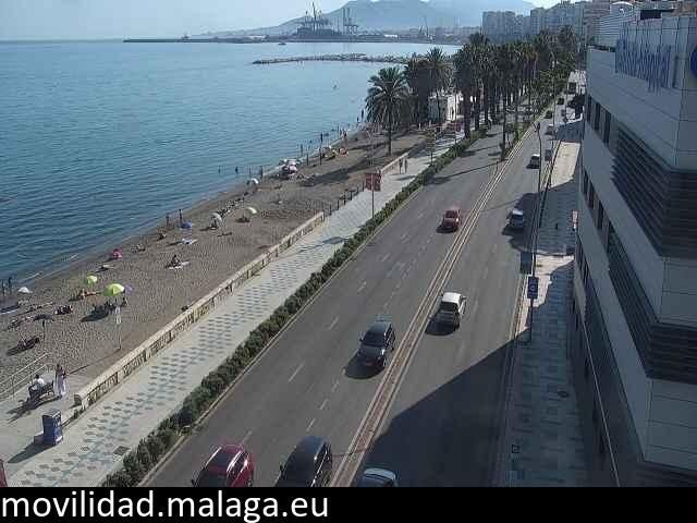 Archiv Foto Webcam Paseo Maritimo in Malaga