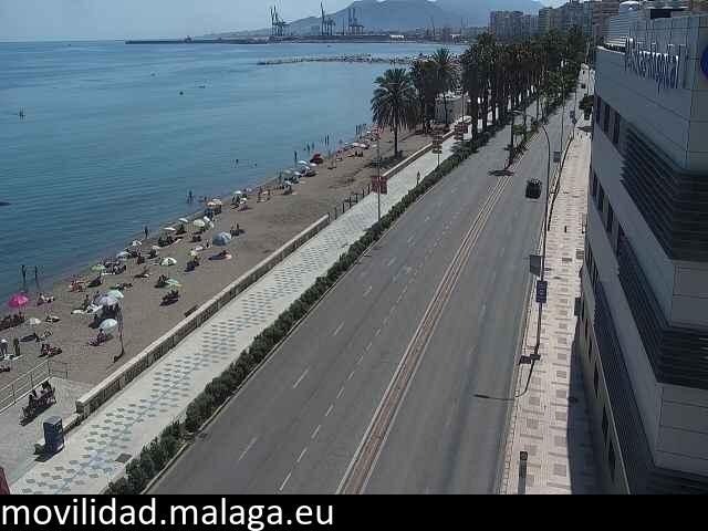 Archived image Webcam Paseo Maritimo Pablo Ruiz Picasso