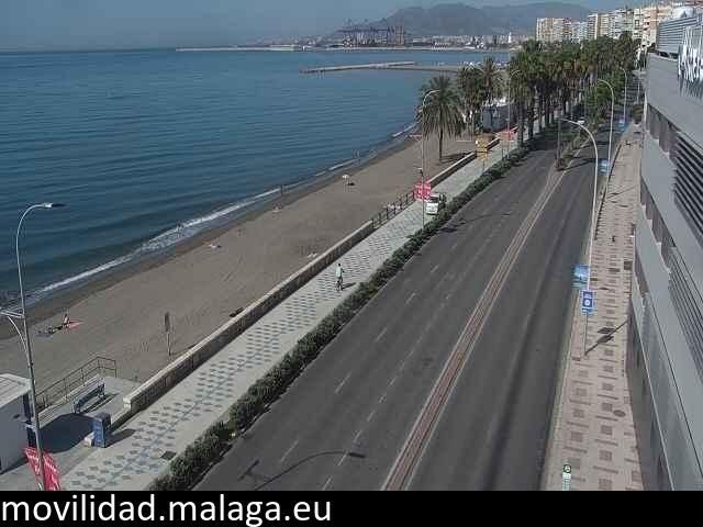 Archived image Webcam Paseo Maritimo Pablo Ruiz Picasso