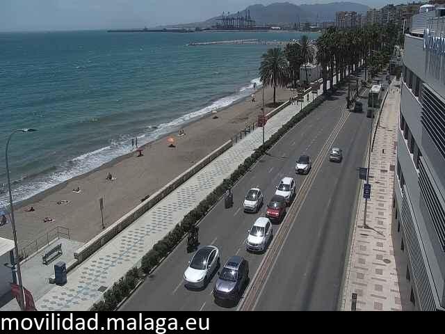 Archived image Webcam Paseo Maritimo Pablo Ruiz Picasso