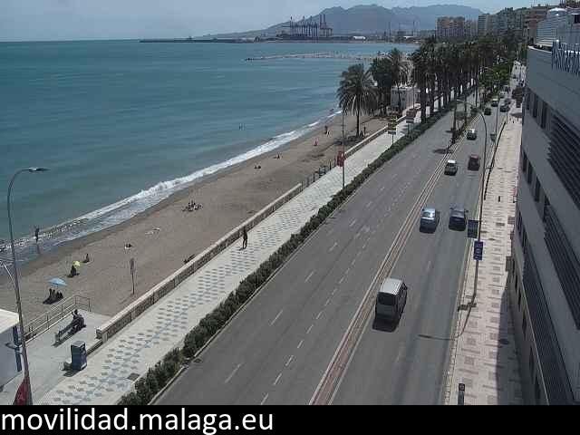 Archived image Webcam Paseo Maritimo Pablo Ruiz Picasso