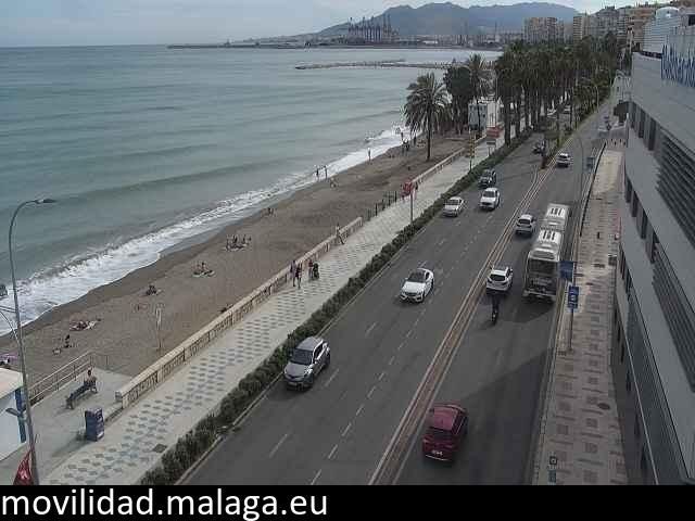 Archived image Webcam Paseo Maritimo Pablo Ruiz Picasso