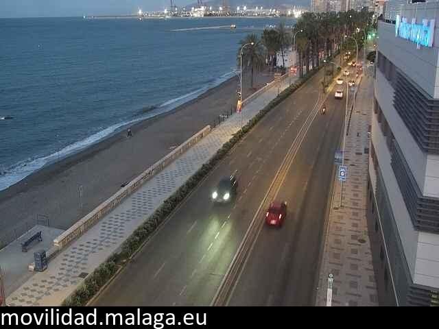 Archiv Foto Webcam Paseo Maritimo in Malaga