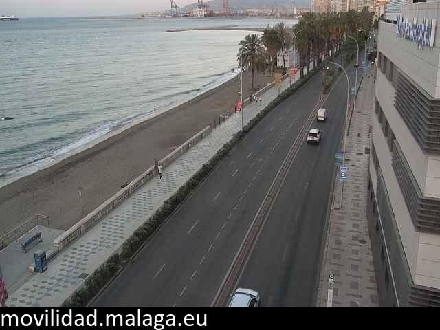Archiv Foto Webcam Paseo Maritimo in Malaga