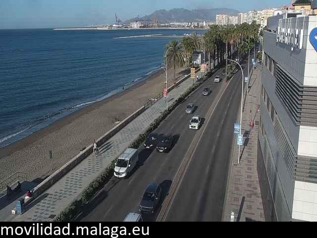 Archiv Foto Webcam Paseo Maritimo in Malaga
