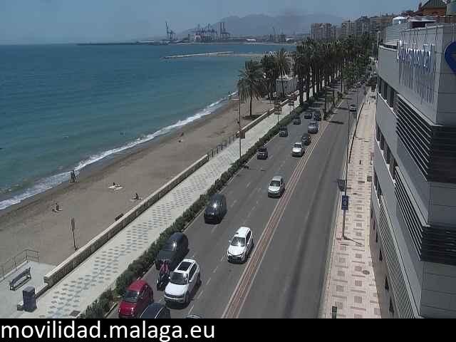 Archiv Foto Webcam Paseo Maritimo in Malaga