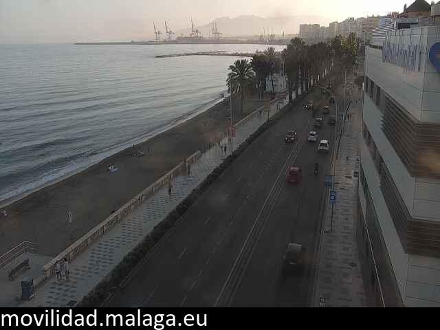 Archiv Foto Webcam Paseo Maritimo in Malaga