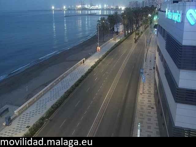 Archiv Foto Webcam Paseo Maritimo in Malaga