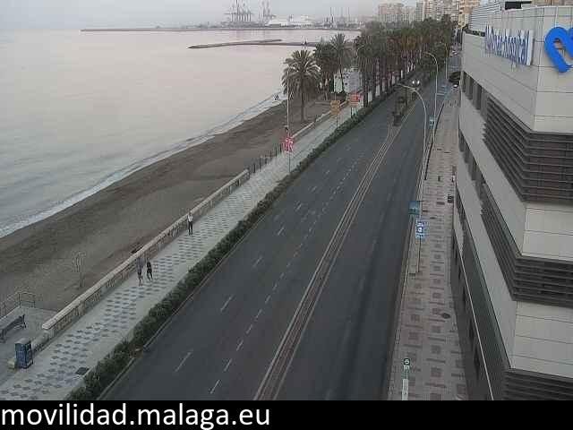 Archiv Foto Webcam Paseo Maritimo in Malaga