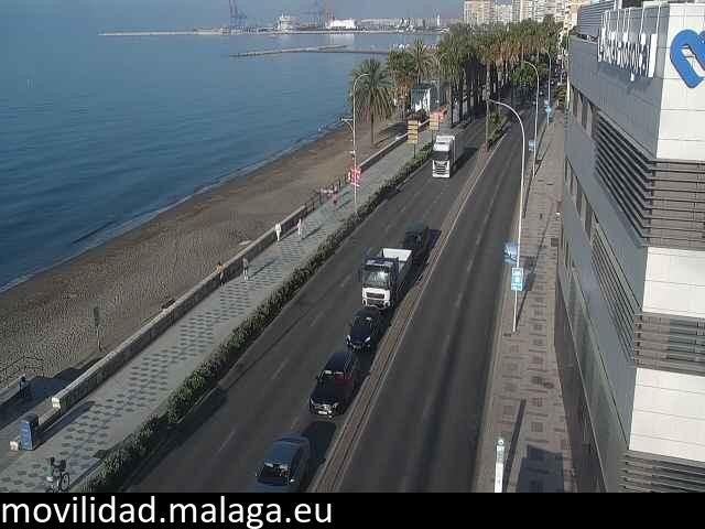 Archiv Foto Webcam Paseo Maritimo in Malaga