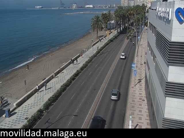 Archiv Foto Webcam Paseo Maritimo in Malaga