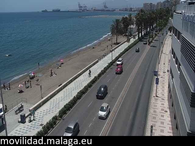 Archiv Foto Webcam Paseo Maritimo in Malaga