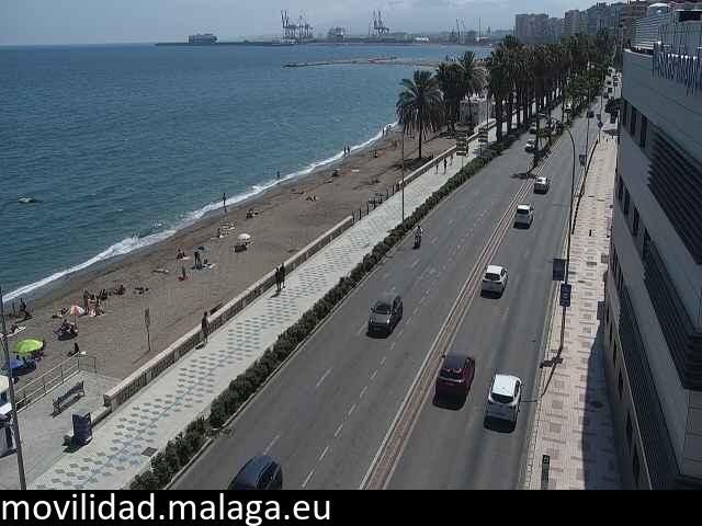 Archiv Foto Webcam Paseo Maritimo in Malaga