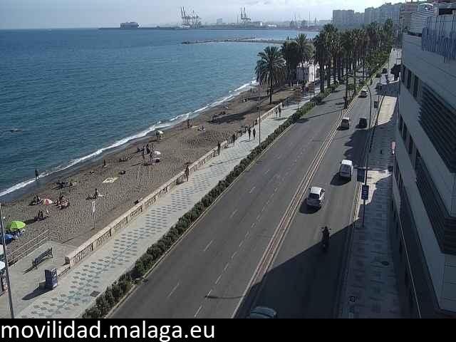 Archiv Foto Webcam Paseo Maritimo in Malaga