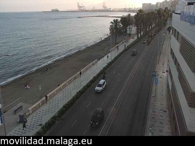 Archiv Foto Webcam Paseo Maritimo in Malaga