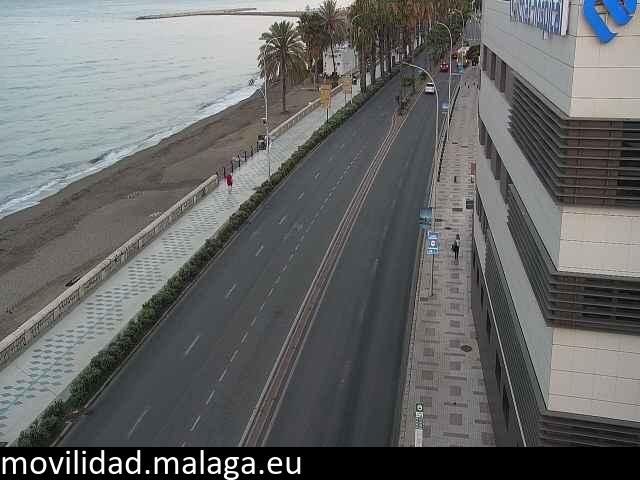 Archiv Foto Webcam Paseo Maritimo in Malaga