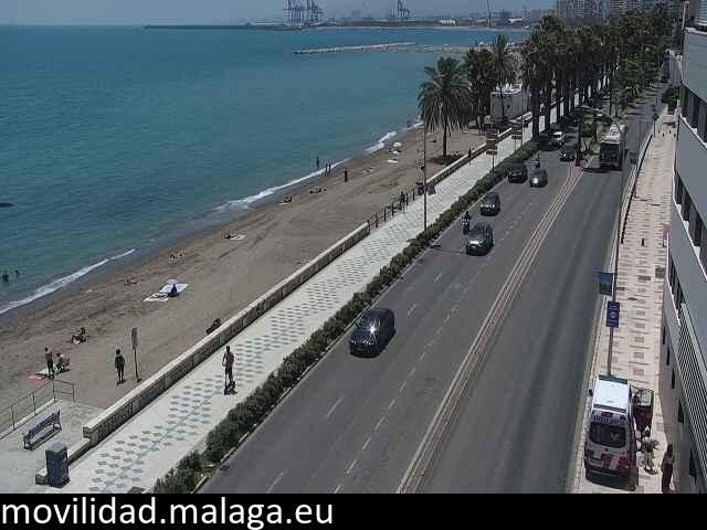 Archived image Webcam Paseo Maritimo Pablo Ruiz Picasso