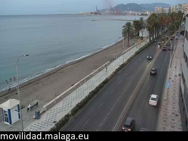 Archiv Foto Webcam Paseo Maritimo in Malaga