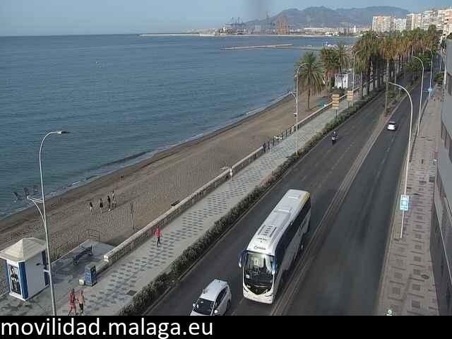 Archiv Foto Webcam Paseo Maritimo in Malaga