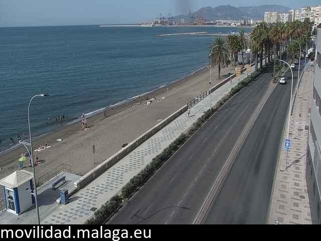Archiv Foto Webcam Paseo Maritimo in Malaga