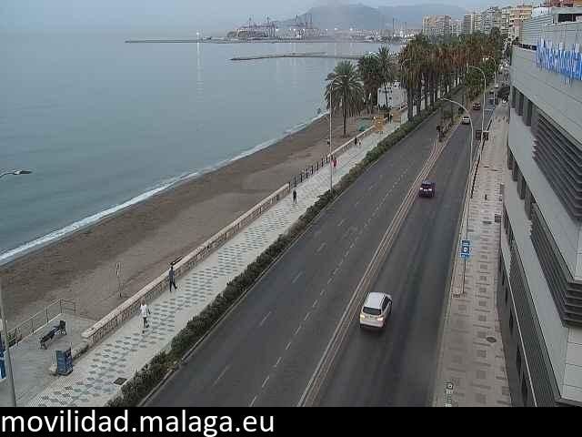 Archiv Foto Webcam Paseo Maritimo in Malaga