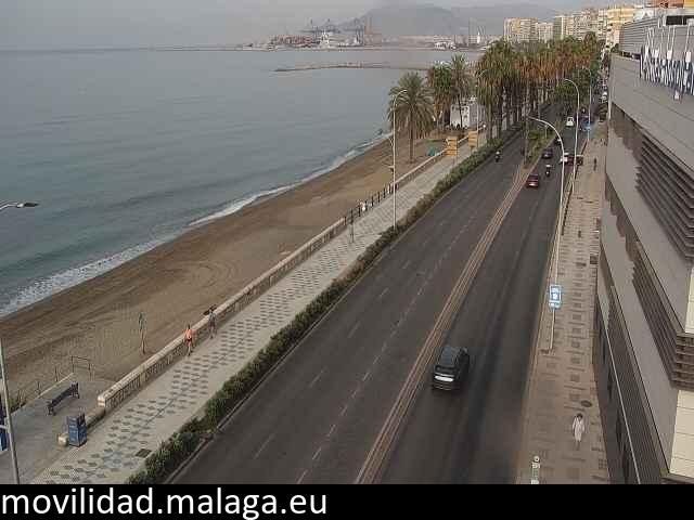 Archiv Foto Webcam Paseo Maritimo in Malaga