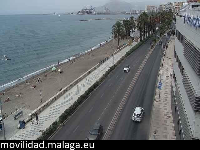 Archiv Foto Webcam Paseo Maritimo in Malaga