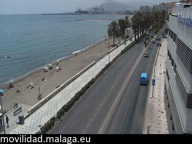 Archiv Foto Webcam Paseo Maritimo in Malaga