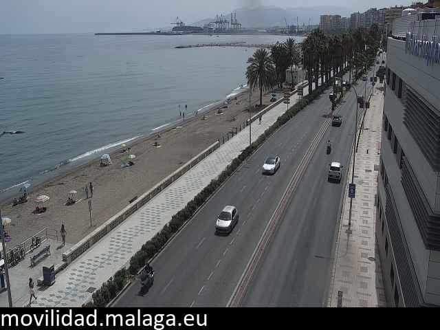 Archiv Foto Webcam Paseo Maritimo in Malaga