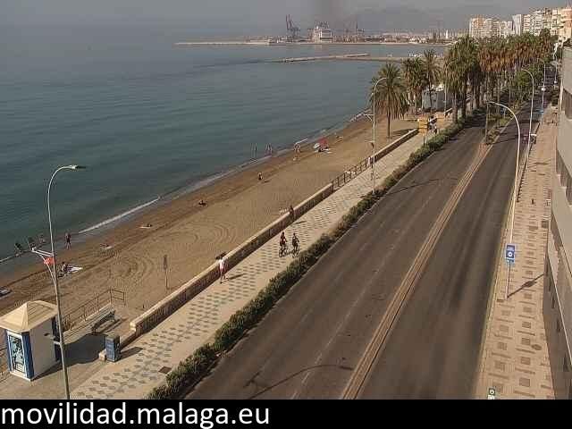 Archiv Foto Webcam Paseo Maritimo in Malaga
