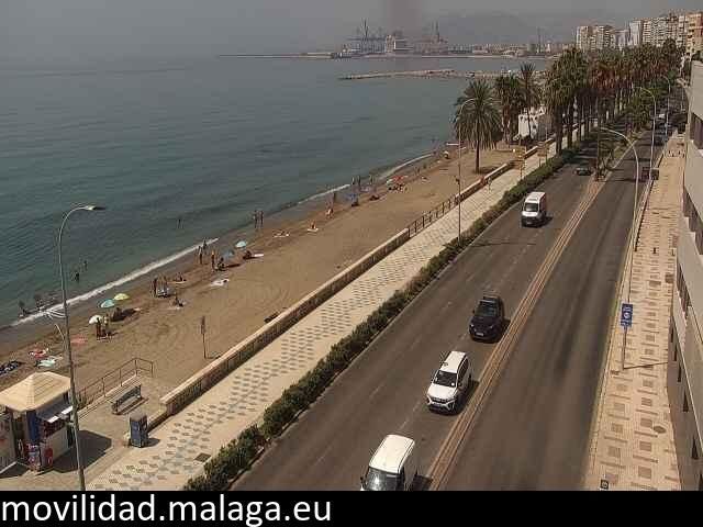 Archiv Foto Webcam Paseo Maritimo in Malaga