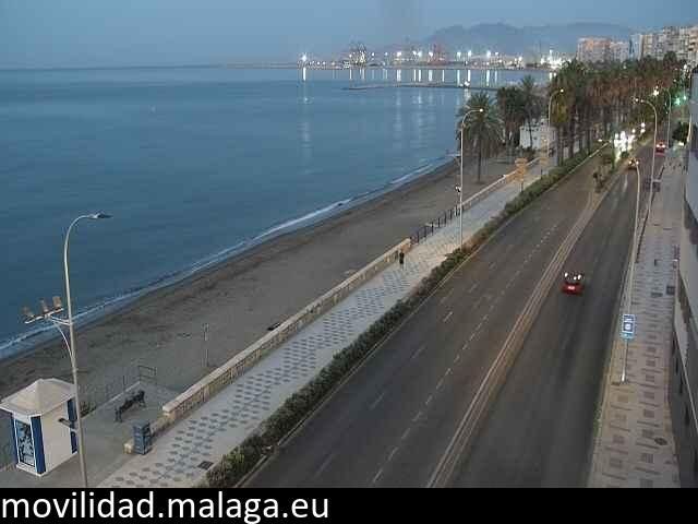 Archiv Foto Webcam Paseo Maritimo in Malaga