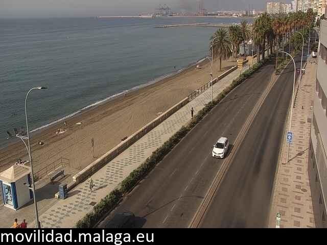 Archiv Foto Webcam Paseo Maritimo in Malaga