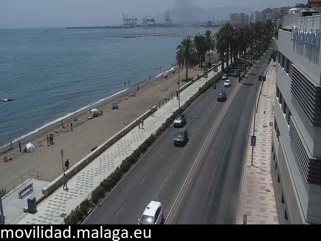Archiv Foto Webcam Paseo Maritimo in Malaga