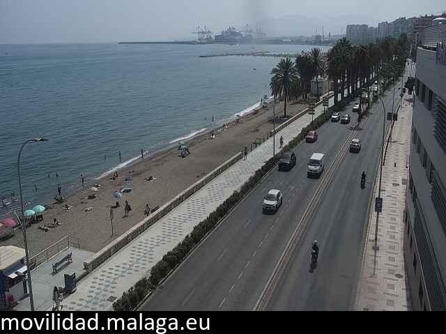 Archiv Foto Webcam Paseo Maritimo in Malaga