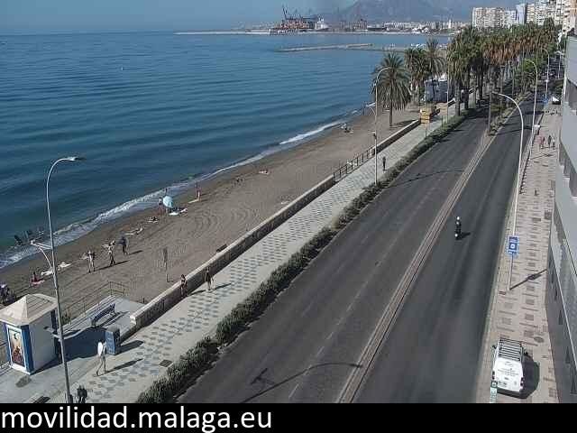 Archiv Foto Webcam Paseo Maritimo in Malaga