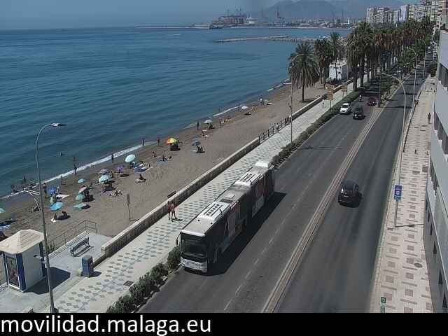 Archiv Foto Webcam Paseo Maritimo in Malaga
