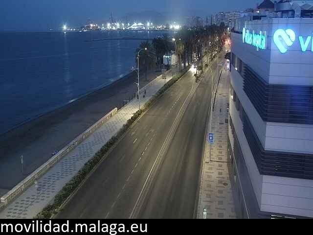 Archiv Foto Webcam Paseo Maritimo in Malaga