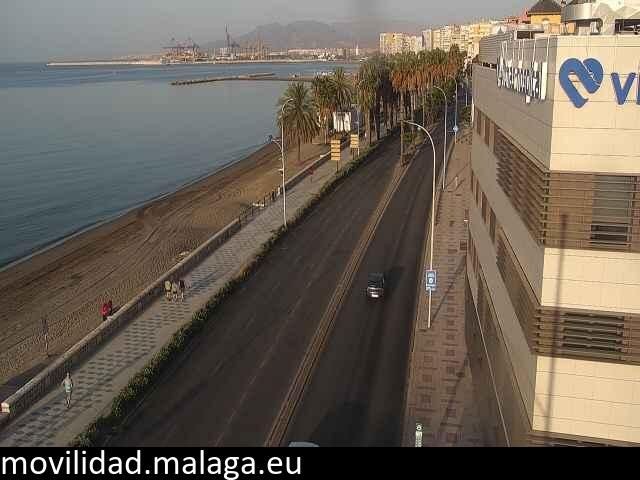 Archiv Foto Webcam Paseo Maritimo in Malaga