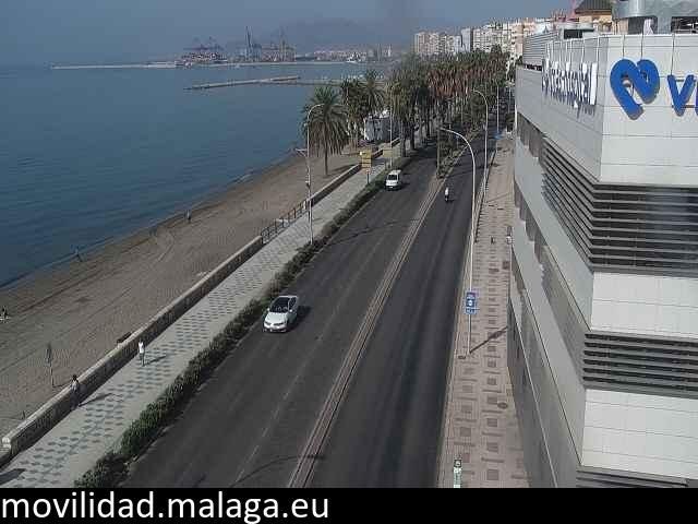 Archiv Foto Webcam Paseo Maritimo in Malaga