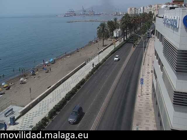 Archiv Foto Webcam Paseo Maritimo in Malaga