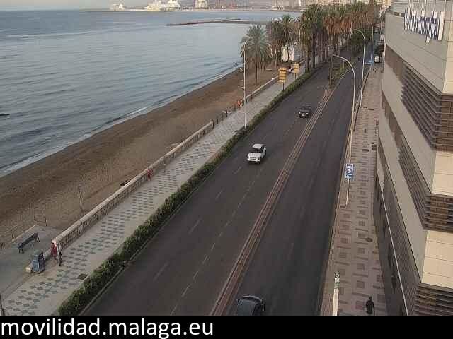 Archiv Foto Webcam Paseo Maritimo in Malaga