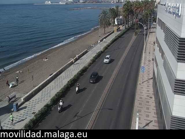 Archiv Foto Webcam Paseo Maritimo in Malaga
