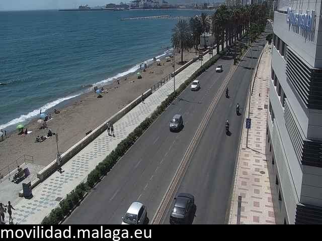 Archiv Foto Webcam Paseo Maritimo in Malaga