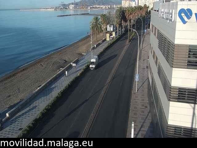Archiv Foto Webcam Paseo Maritimo in Malaga