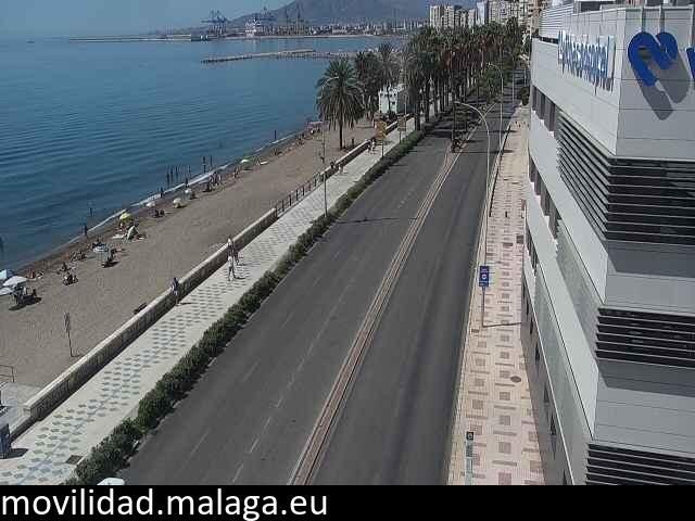 Archiv Foto Webcam Paseo Maritimo in Malaga