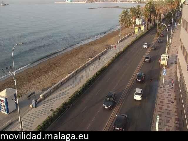 Archiv Foto Webcam Paseo Maritimo in Malaga
