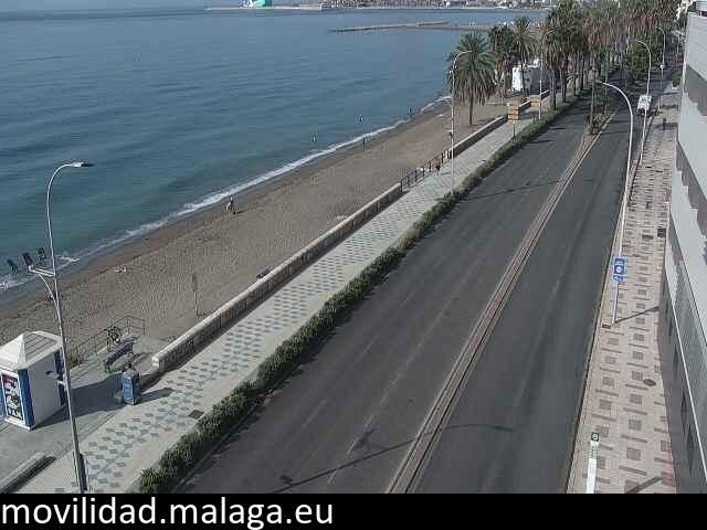 Archiv Foto Webcam Paseo Maritimo in Malaga